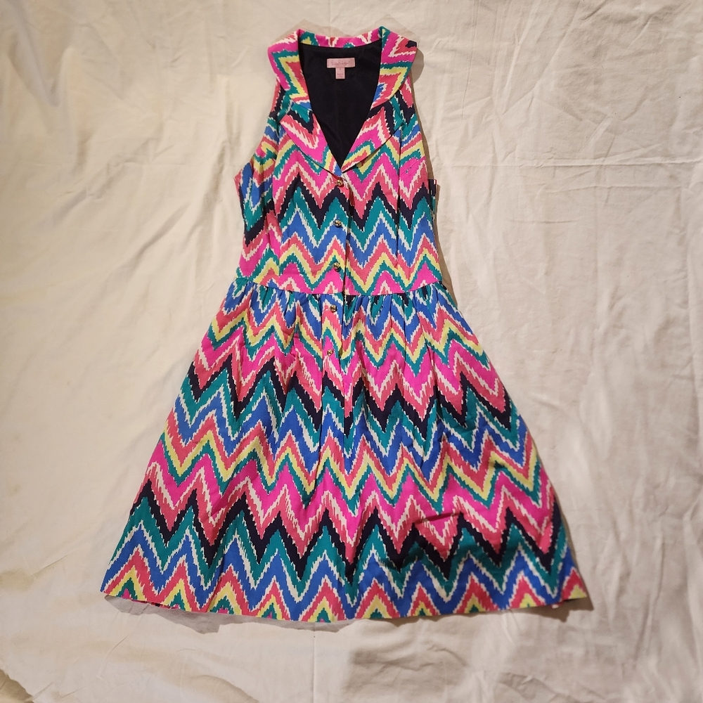 Lilly Pulitzer Sherlynn Hearts Aflutter dress Size 4